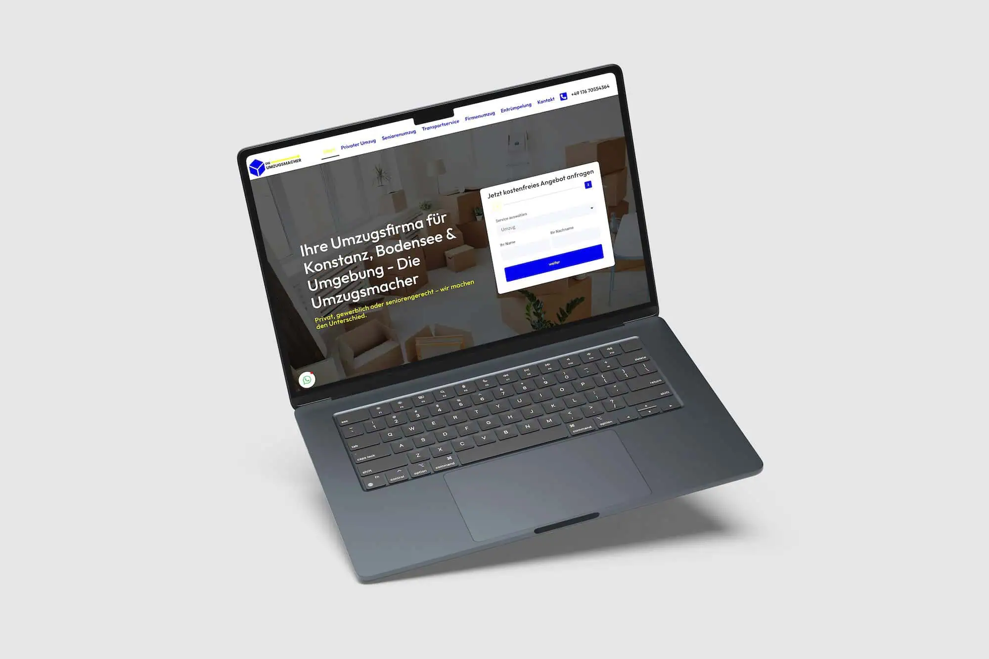 Website für ein Umzugsunternehmen, umgesetzt von LEOSA