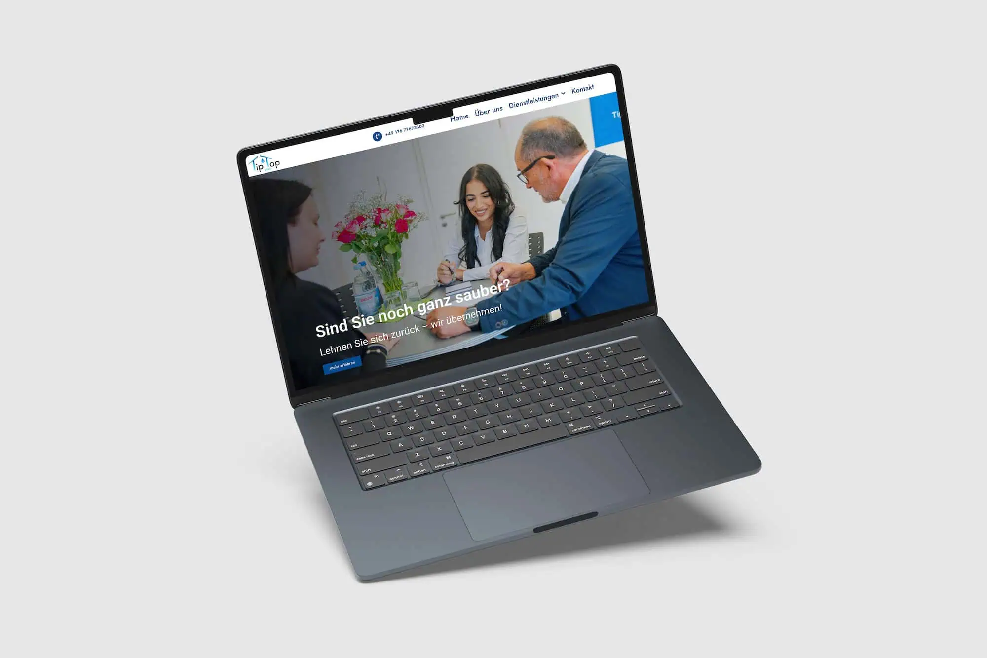Website für eine Reinigungsfirma, umgesetzt von LEOSA