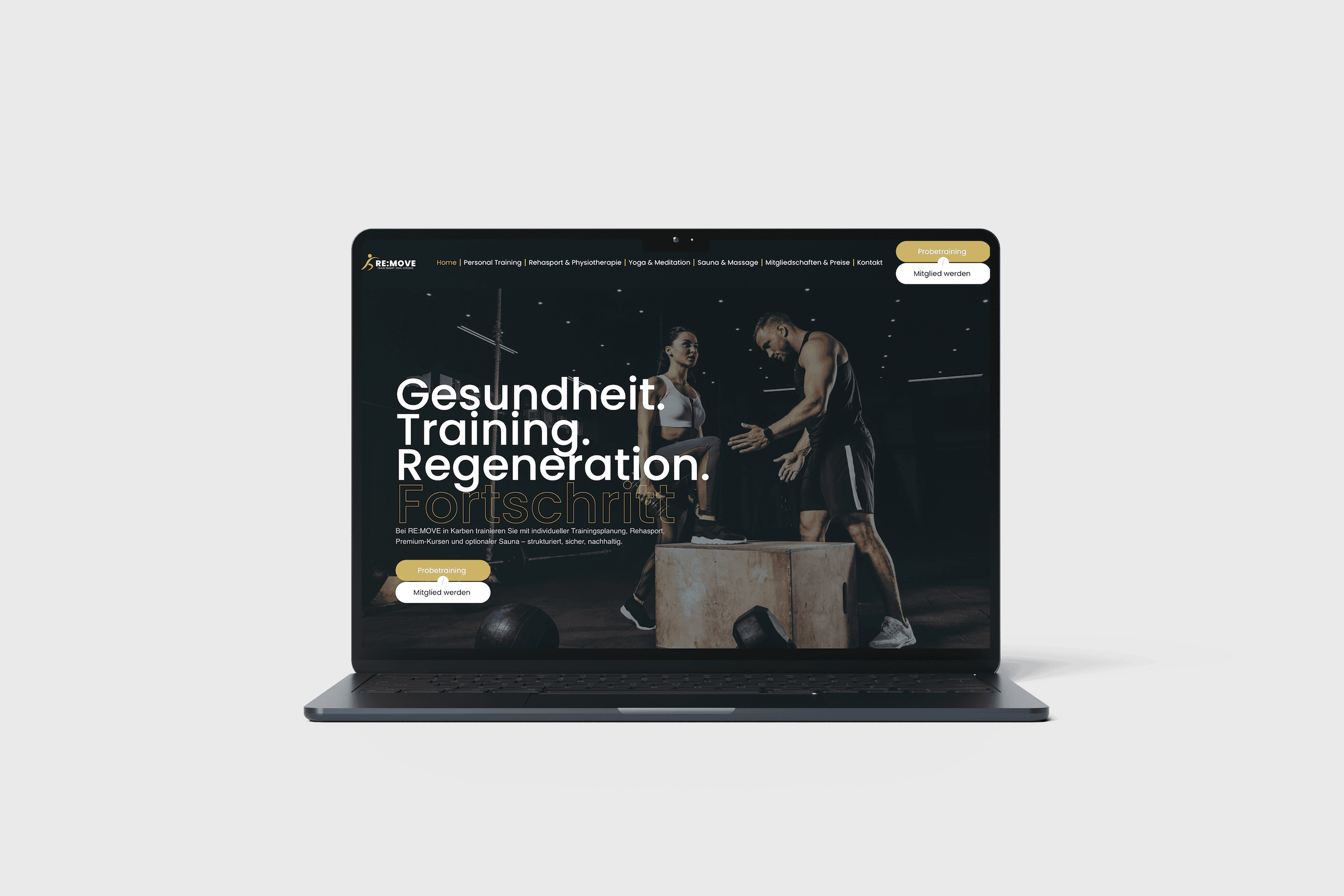 Website für ein Fitnessstudio, umgesetzt von LEOSA